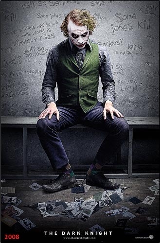 Постеры с Джокером ( Хит Леджер ) из фильма Dark Knight - Трейлеры