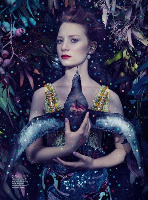 Фотосессия Мии Васиковской для журнала Vogue Australia - Актрисы