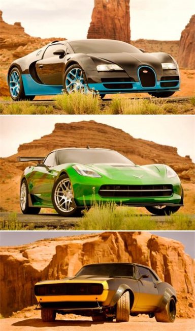 Bugatti, Corvette и винтажный Camaro снимаются в Трансформерах-4 - Трейлеры