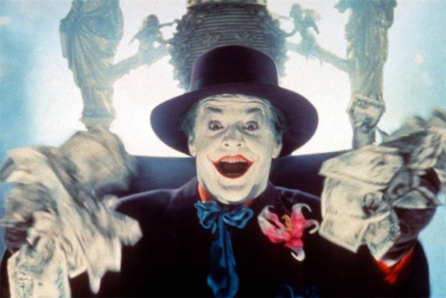 Джек Николсон в зловещем образе Джокера из истории о Бэтмене - Биографии