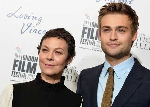 Дэмиен Льюис и Дуглас Бут на премьере "С любовью, Винсент" в Лондоне