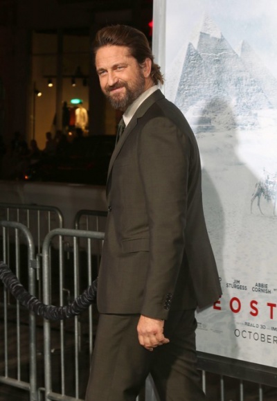 Джерард Батлер на премьере фильма "Геошторм" в Голливуде