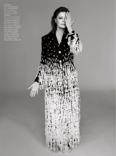 Сьюзен Сарандон в черно-белой фотосессии для глянца