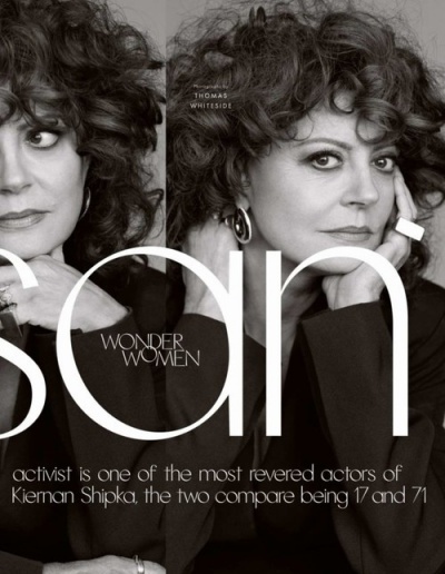 Сьюзен Сарандон в черно-белой фотосессии для глянца