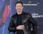 Хью Джекман на фотоколле мюзикла "Величайший шоумен" в Испании